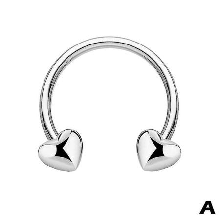 Rustfrit stål ringe til septum, næse, hjerte, stjerne, stud, øreringe, loop piercinger WHBYV