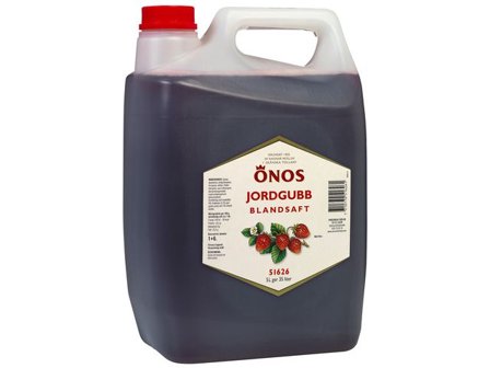 ÖNOS Saft Jordgubb Konc. 5L - Lyreco - Kök och servering - Dryck - Drickor