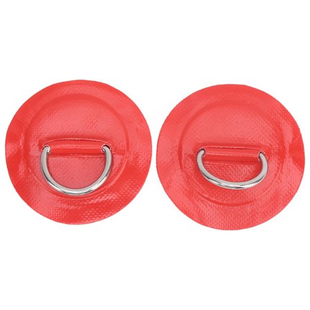 2 st uppblåsbara båt kajak DRing pad lapp PVC marin rostfritt stål fast spänne (röd)