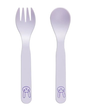 OYOY MINI Pullo Cutlery - Purple - 13.5X2.8X0.5CM x 13.5