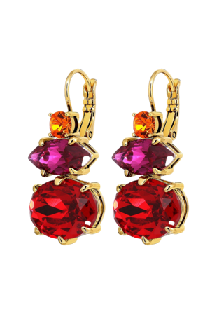 Dyrberg & Kern PARSANA RED PINK Örhänge Smycken klockor Dam Röd ONESIZE