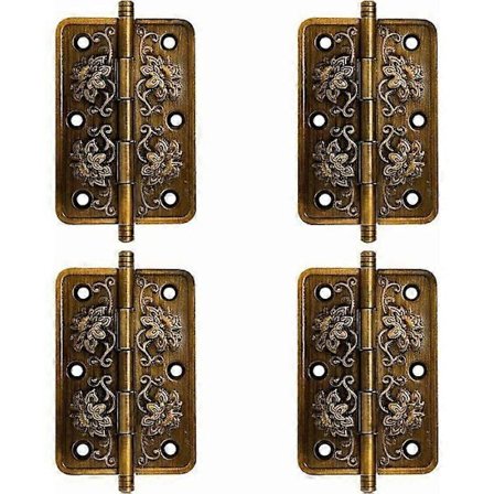 Antikke hængsler - Vintage skabsdørhængsel - Dekorativt hængsel - Antik messinghængsel, til dekoration