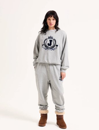 Juicy Couture Vista Crest Cuffed Trackpants - Grey - M