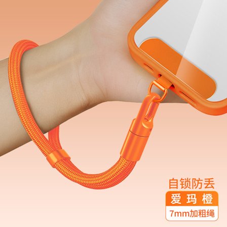 Anti-tyveri mobilholder til mobiltelefon, clips i rustfrit stål og justerbare spænder orange