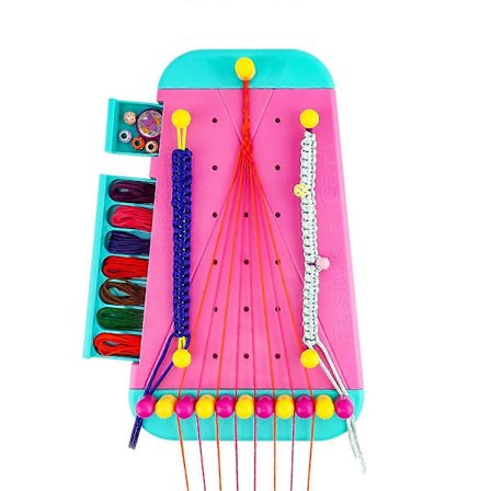 Vennskapsarmbånd Smykkelagingssett for Jente Kunst og Håndverk Armbånd Tråd Maker Kit Leke Leketøy Gave Rosa