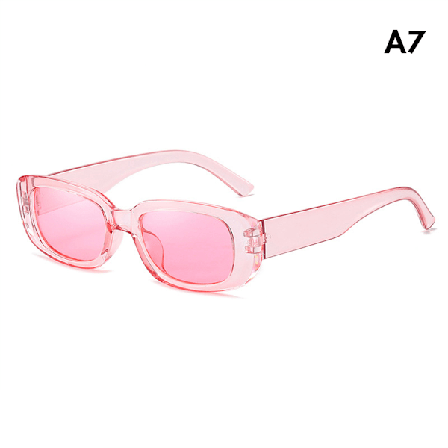 Modesolglasögon Kvinnor rektangulära solglasögon Vintage solglasögon M