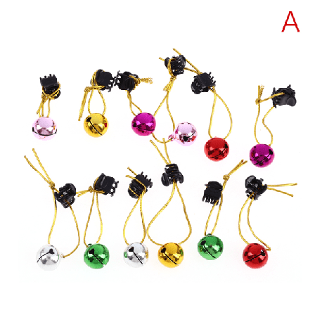 12 St Skägglök Bell Ornaments Färgglada Jul Ansiktshår D