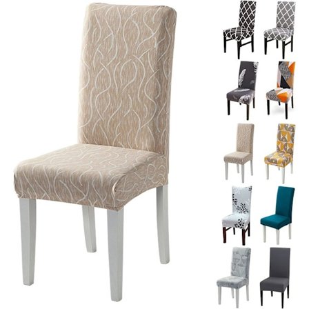 6 Stykker Strækbar Aftagelig Vaskbar Moderne Spisestuestol Betræk - Bryllupsbuket Dekoration, Hotel, Restaurant.