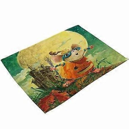 Unik Designad Delikat Miljövänlig Tecknad Fågel och Blomma Bomull Linne Bordstablett (MC0038-8)