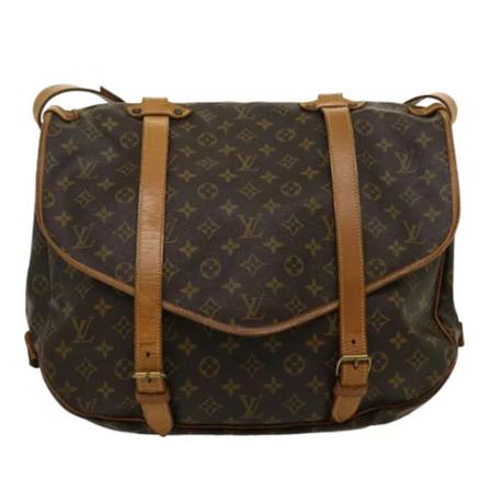 Louis Vuitton Vintage, Pre-owned Canvas Saumur Bag Bruin, Heren, Maat:ONE Size