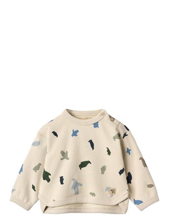 Wheat Sweatshirt L/S Emery - Cream - 80