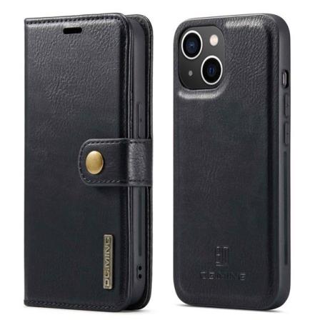 DG.MING iPhone 14 Plånboksfodral Split Detachable Flip - Svart