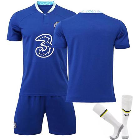 22-23 Chelsea hemmafotbollsdräkter Fotbollströja Fotbollsuniformer WERNER 11 Unnumbered Kids 22(120-130CM)