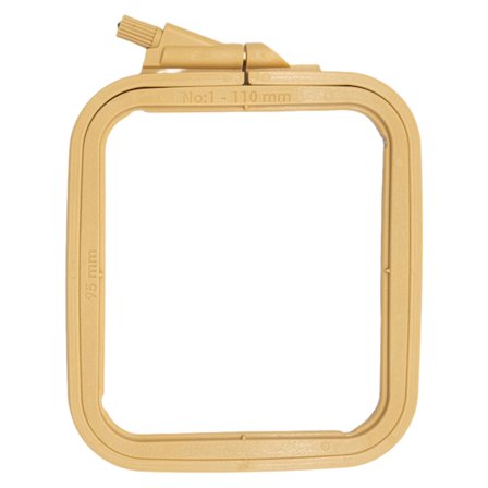 Nurge broderibåge fyrkantig plast Nr.1 brun 9,5x11 cm