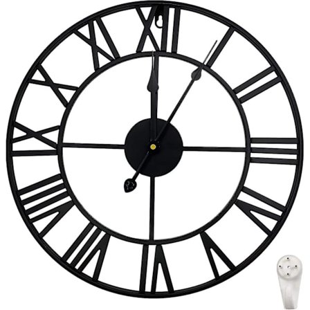 Veggklokke Stor 40cm Veggklokke Stille Uten Tikking Veggklokker Vintage Metallklokke Med Romertall