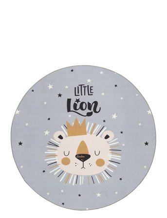 KM Home Play Lionking - Grey - 120X120CM ROUND