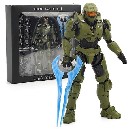 Halo Infinite Master Chief Mjolnir Mk Vi 1/12 mittakaava 17,5 cm 6" Toimintahahmo Uudelleenmuokattu Gen.3 117 Ko's 1000 mallinukke lelut Db Master 