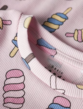 name it Nmfvemma Aop Ss Slim Top - Pink - 98