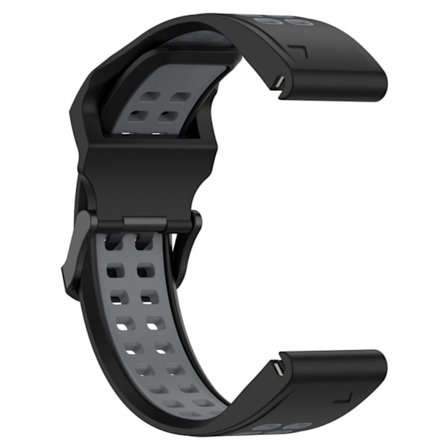 Garmin Enduro 3 Two Color Silicone Watch Band - Black / Gray