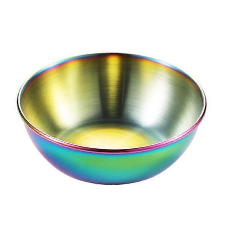 Krydderiskål Rund Rustfri Husholdning Lille Metal Sovseskål til Hjemmet Multicolor