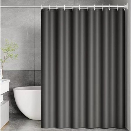 Dusjforheng 180x180, Vanntett Dusjforheng, Inkluderer Ringer, Vanntett, Anti-Mugg Dusjforheng, Svart