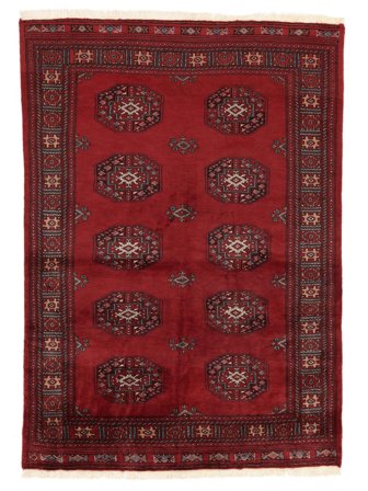 138X193 Tapete Paquistão Bucara 3Ply Oriental Vermelho Escuro/Preto (Lã, ) Carpetvista