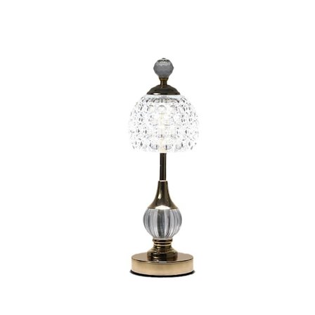 Trådløs Krystal Bordlampe - 3 Farver - Vintage LED Bordlampe - Trådløs LED Bordlampe - Trådløs Bordlampe