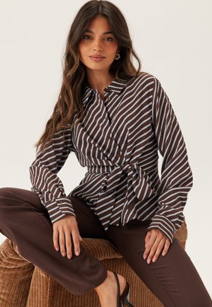 BUBBLEROOM-Tie Detail Shirt-S