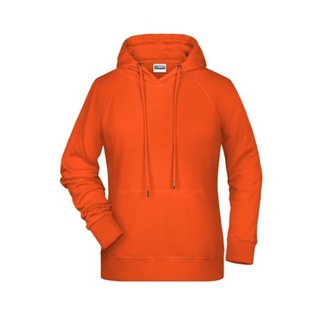 James and Nicholson Dam/Kvinnor Raglanärm Hoodie S Orange