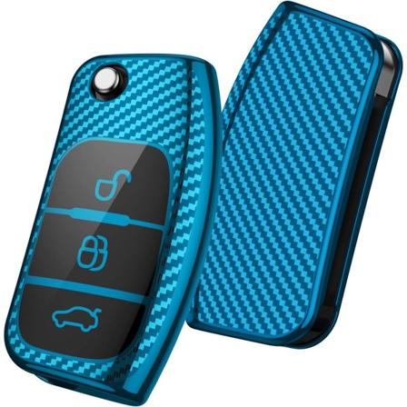 Ford Bilnøgle Etui, Blødt Silikone Beskyttende Cover til Mondeo,Fiesta,Focus,Galaxy,Mustang,Kuga,Titanium Fusion,3 Nøgle TPU Nøglepose til Ford 