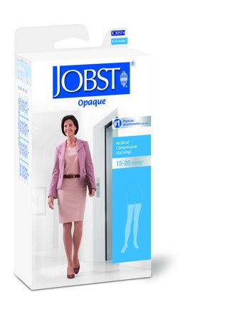 JOBST Opaque lårstrømpe, Klasse 1, medium, sort, 1 par