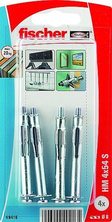 FISCHER GIPSPLATEANKER HM 4X54MM SK/18-32 4STK