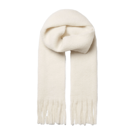 Wera Enfärgad ullhalsduk MOSS Halsdukar & scarves Vit ONESIZE