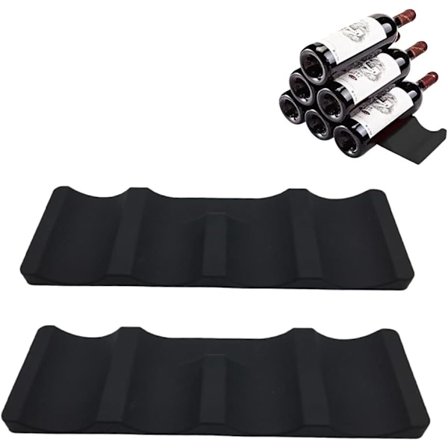 2 kappaletta jääkaapin pulloteline pullonpidike pinoamatto silikoni W