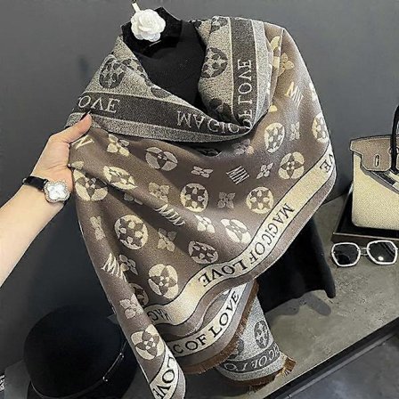 Høst Vinter Trykket Kashmir Skjerf Dame Dobbel-Funksjon Sjal Dobbeltsidig Tykt Skjerf