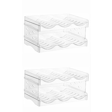 Gjennomsiktig oppbevaringsstativ for vannflaske Stablebar vannflaske