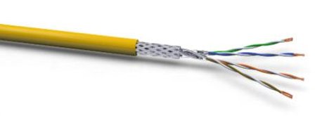VOKA 1500MHz Kabel CAT7a Halo S-STP(S/FTP) XLAN 100m Ring Gelb, Dca