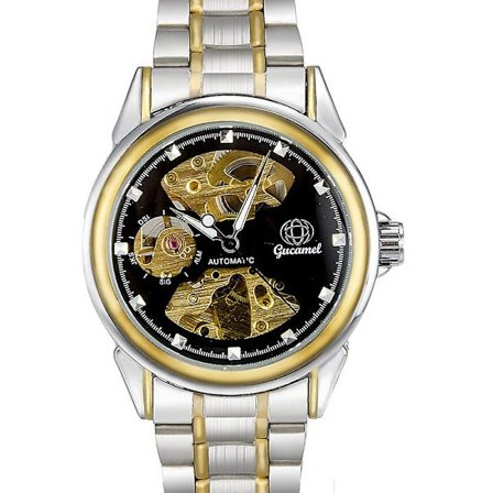 Automaattinen mekaaninen rannekello, liike- ja muodikkaalle miehelle, kaksisivuinen ontto