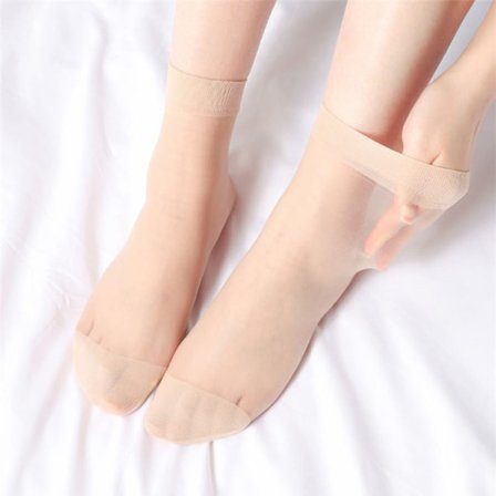 20 par ankelsokker i nylon, høye myke krystallsokker, egnet for kvinner, kontor, hjem 5D Crystal Silk tynne sokker Sommer Svettabsorberende Wom