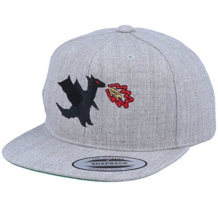 Kiddo Cap - Grey snapback Czapka Z Daszkiem - Kids Dragonfire Grey Snapback @ Hatstore