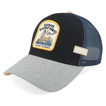 Coastal - Svart trucker Caps - Hft Sumo Samoa Black/Grey Trucker @ Hatstore