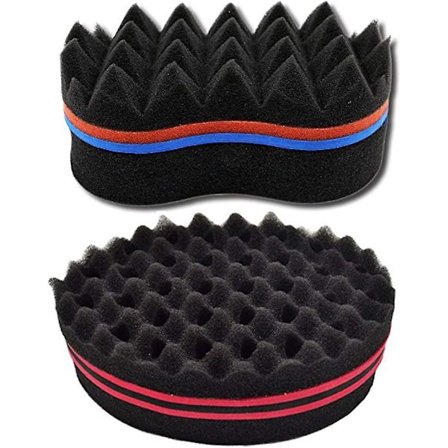 2kpl Hiusten muotoilutyökalu Sponge Hair Twist Sponge Twist Curl Brush Sponge Magic Curl Sieniharja Kaksipuoleinen Kaksi yhdessä Twist Magic Hiussieni