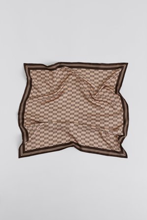 Malina - Seidenschal 65x65 - One Size - Monogram Beige