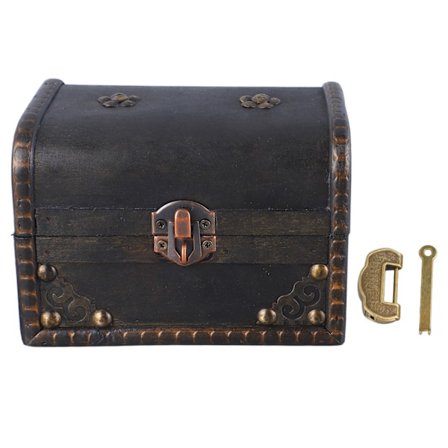 Vintage Trækasse Halskæde Ørering Skat Smykkeskrin Sparekasse Organizer