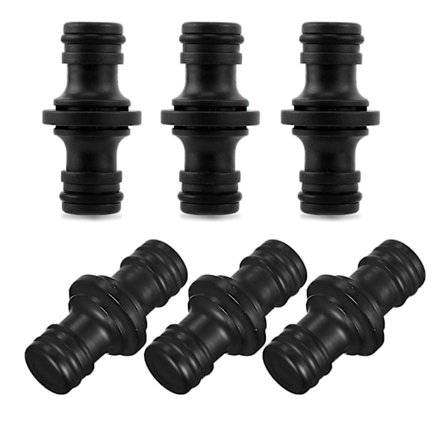 6 kpl Kaksoisletkuliitin, Kaksoismiesletkuliitinliittimet, Muovinen letkuliitin, Autolle