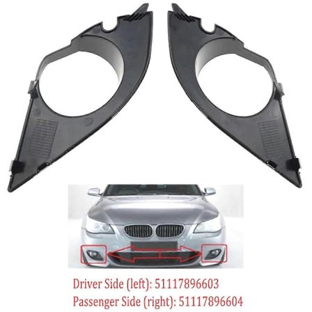 Dimljusskydd Lampram Grill för BMW 5-serie E60 E61 M Paket 2003-2010 Dimljus Grill Lampa