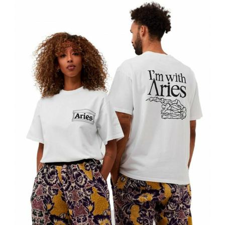 Aries, Shirts Wit, unisex, Maat:L