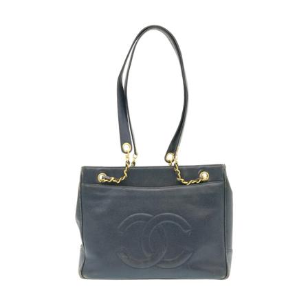 Chanel Vintage Pre-owned Shoulder Tas , Blauw , Dames , Maat: ONE Size Vintage Tassen
