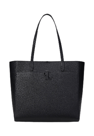 Lauren Ralph Pebbled Leather Large Cameryn Tote Bag Handväskor Dam Svart ONESIZE