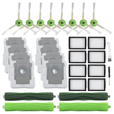 Varaosat I7 I7+ J7 J7+ I3 I3+ I4 I6 I6+ I8 I8+ robottiin, pääsivuharjat Hepa-suodattimet pölypussit